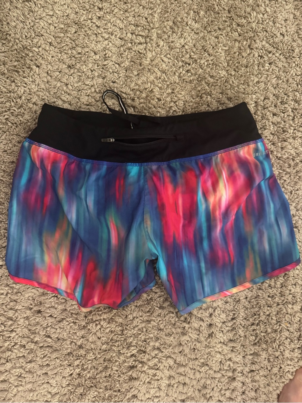Nike Women’s Multicolor Athletic Running Shorts - Black Waistband